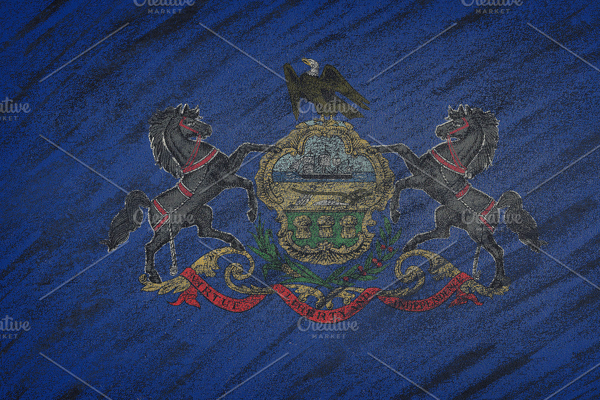 Pennsylvania state flag. in Illustrations - product preview 8