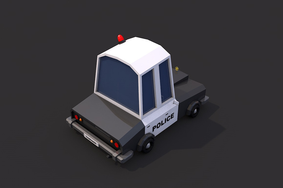 Low Poly Police Car in Vehicles - product preview 2