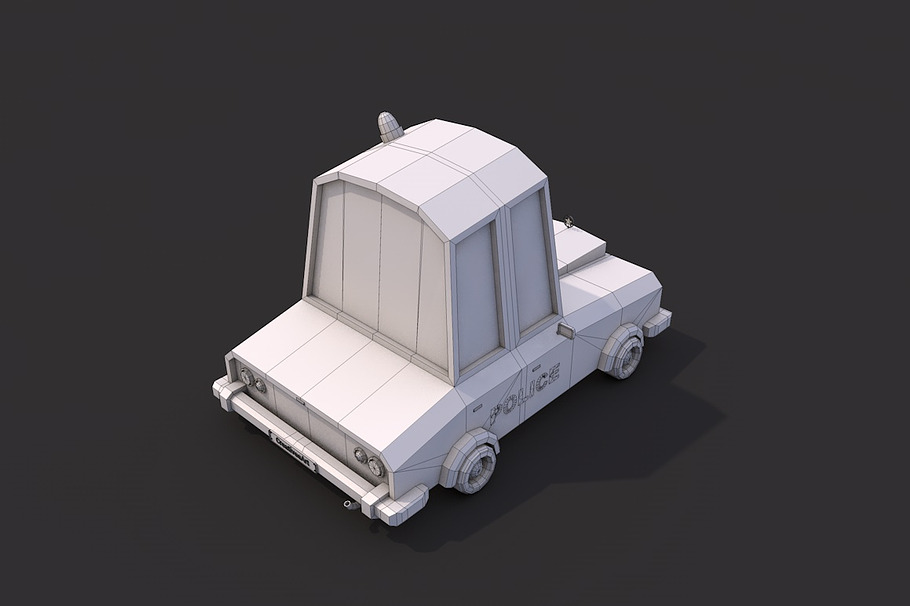 Low Poly Police Car in Vehicles - product preview 6
