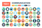 150+ Flat Communication Icons