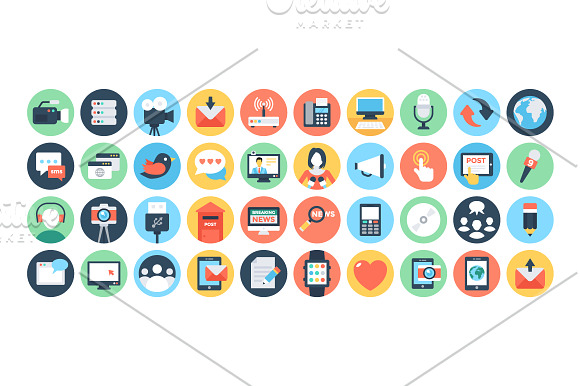 150+ Flat Communication Icons in Text Message Icons - product preview 2