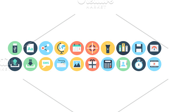 125+ Flat Internet Icons  in Graphics - product preview 2