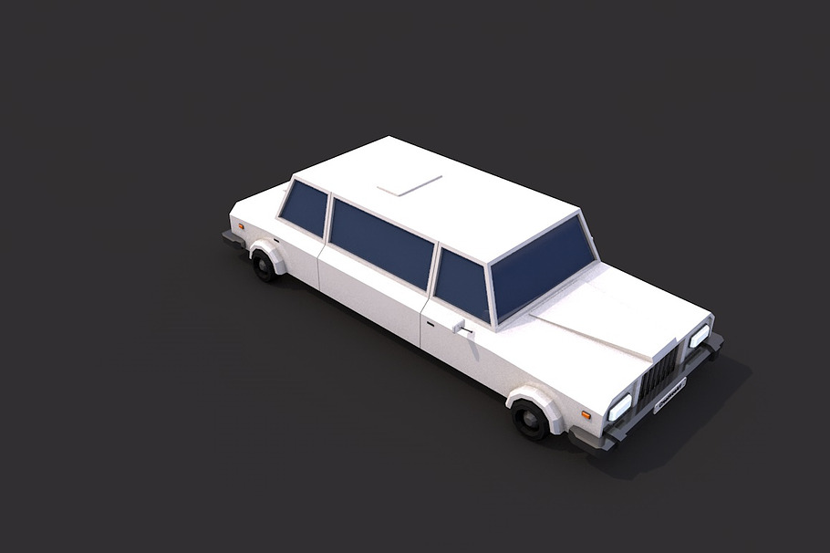 Low Poly Limousine in Vehicles - product preview 1
