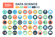 125+ Flat Data Science Vector Icons 