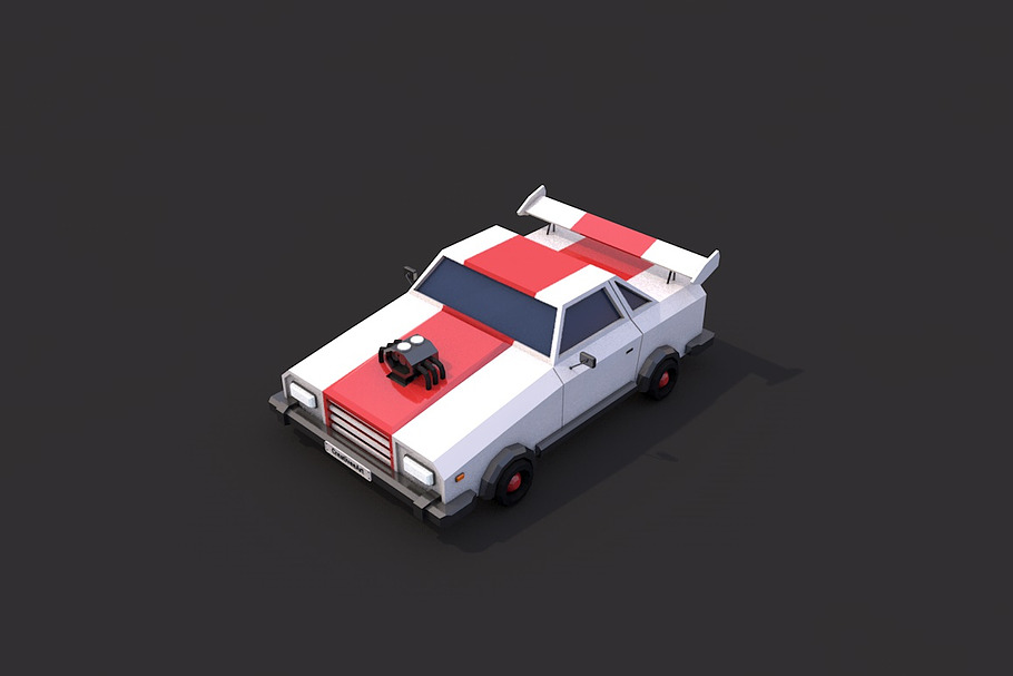 Low Poly Racing Car in Vehicles - product preview 8
