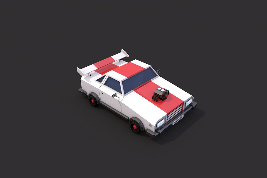 Low Poly Racing Car in Vehicles - product preview 1
