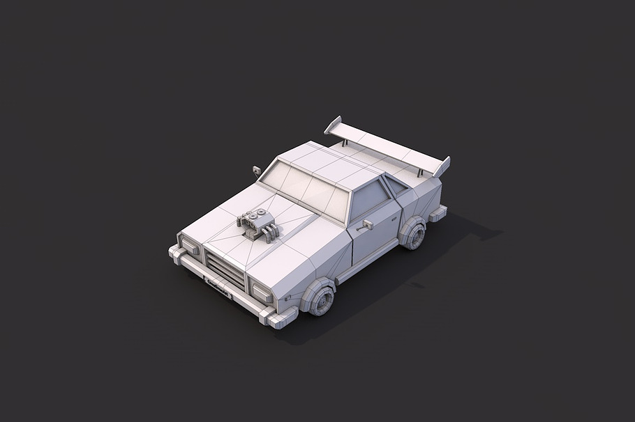 Low Poly Racing Car in Vehicles - product preview 4