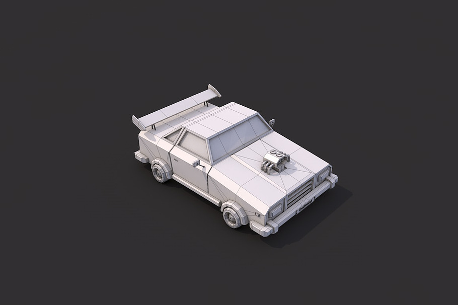 Low Poly Racing Car in Vehicles - product preview 5