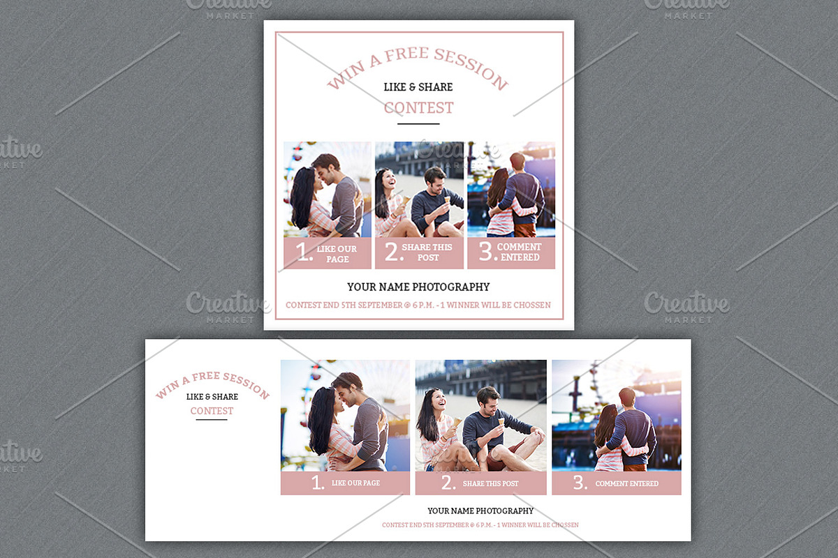 Facebook Promo Marketing Board-V378 in Flyer Templates - product preview 8