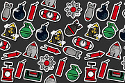 Colored Bomb icons pattern