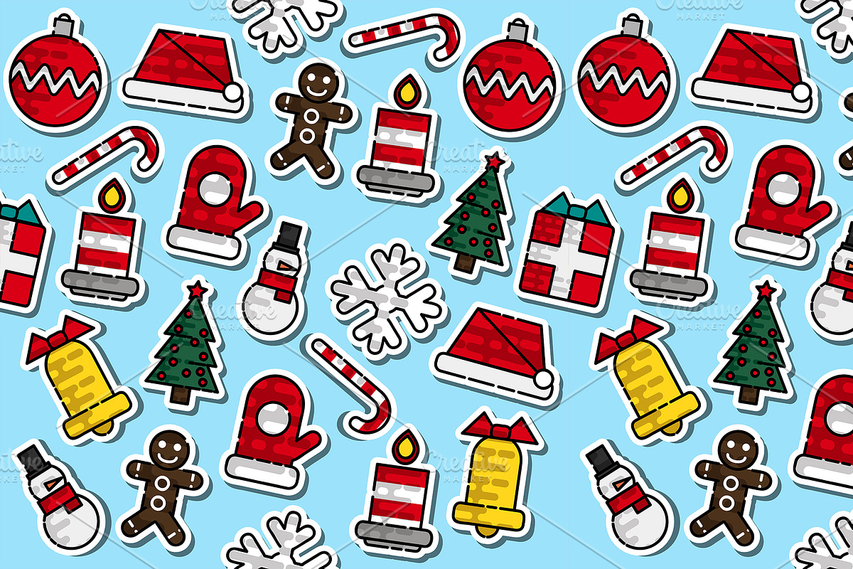 Pattern with Christmas elements in Patterns - product preview 8