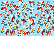 Colored extreme sports pattern