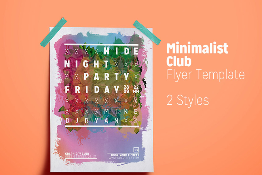 Minimalist Club Flyer Template in Flyer Templates - product preview 8