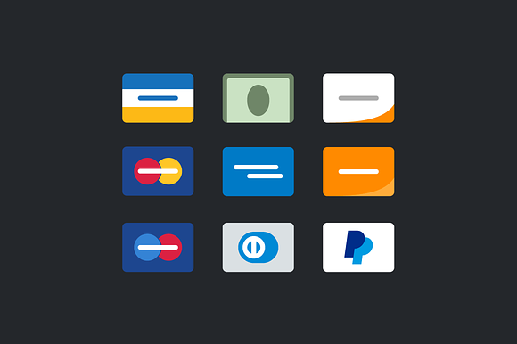 Minimalist/Flat - Credit Card Icons in Credit Card Icons - product preview 2