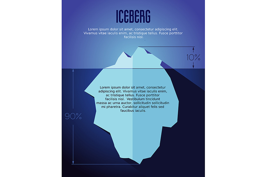 Vector iceberg concept  in Flyer Templates - product preview 8