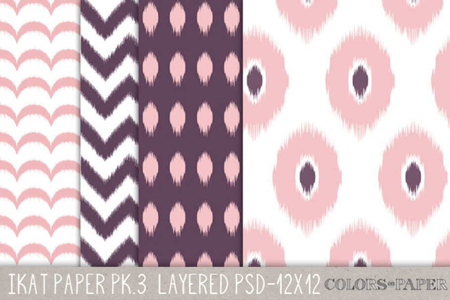 Four Ikat Layered Photoshop Files in Patterns - product preview 8