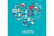 Healthcare medicine vector poster