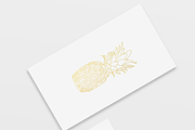 Gold Pineapple Vector Icon