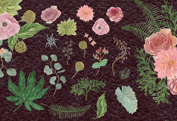 Dreamy flowers in Illustrations - product preview 1