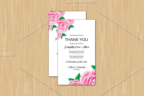 Wedding Thank You Card Template in Wedding Templates - product preview 1