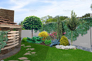 Patio horticultural background
