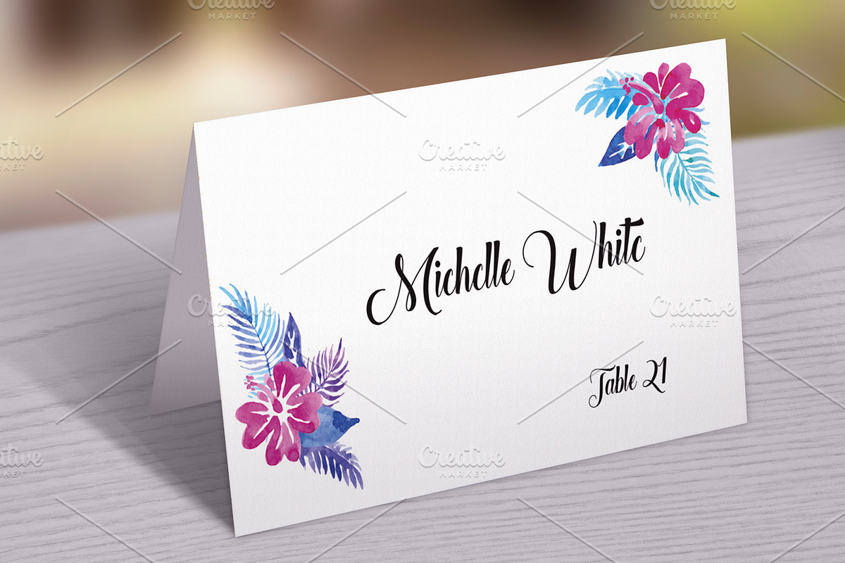 Wedding Place Card Template in Card Templates - product preview 8
