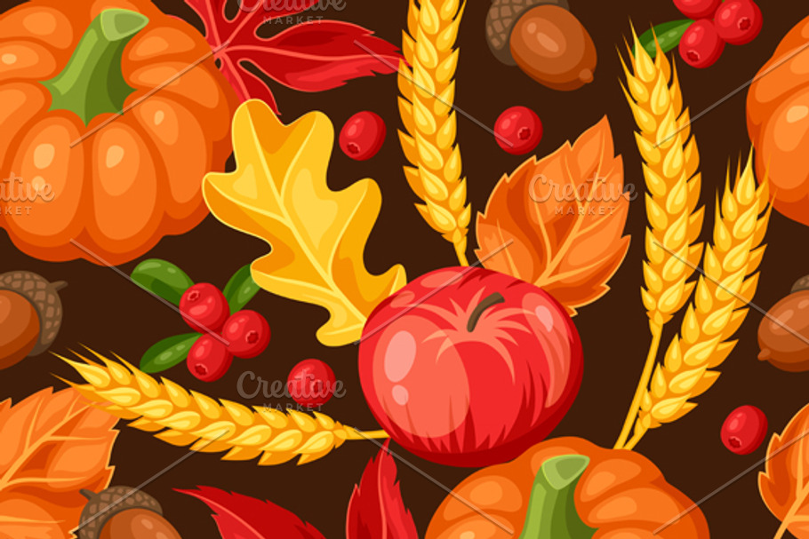 Thanksgiving Day or autumn patterns. in Patterns - product preview 8