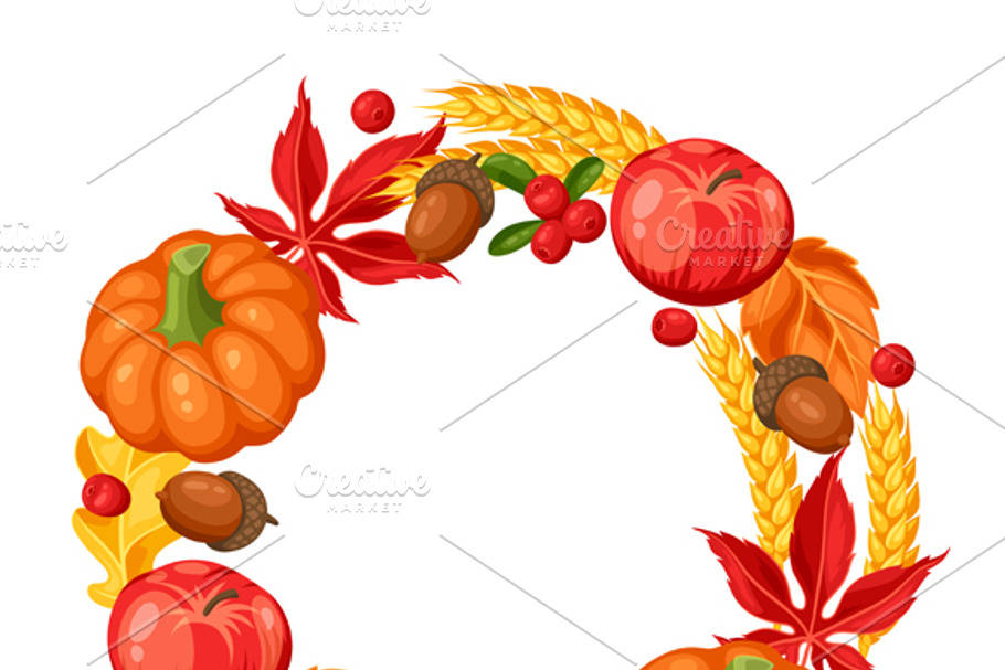Thanksgiving Day or autumn frames.  in Objects - product preview 8