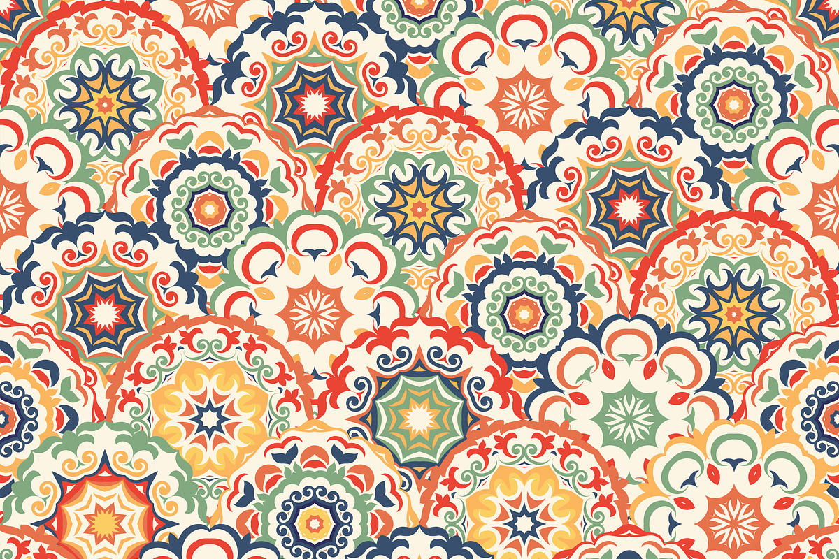 Seamless abstract pattern of circles in Patterns - product preview 8