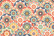 Seamless abstract pattern of circles