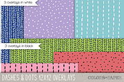 Dashes & Dots 12x12 Doodle Overlays