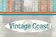 Vintage Coast Beach Background Paper