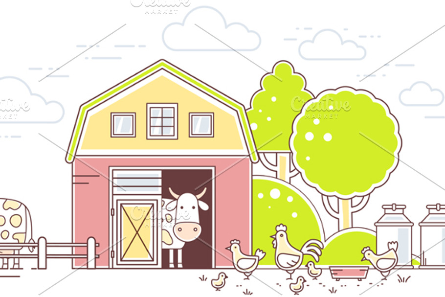 Set of farming illustrations in Illustrations - product preview 8