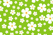 Pattern with Meadow Alpic Flowers