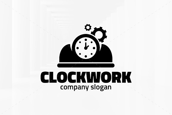 Clock Work Logo Template in Logo Templates - product preview 3