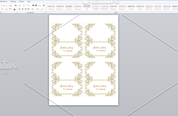 Wedding Place Card Template in Card Templates - product preview 1