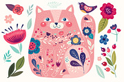 CAT & Flowers. Collection №3