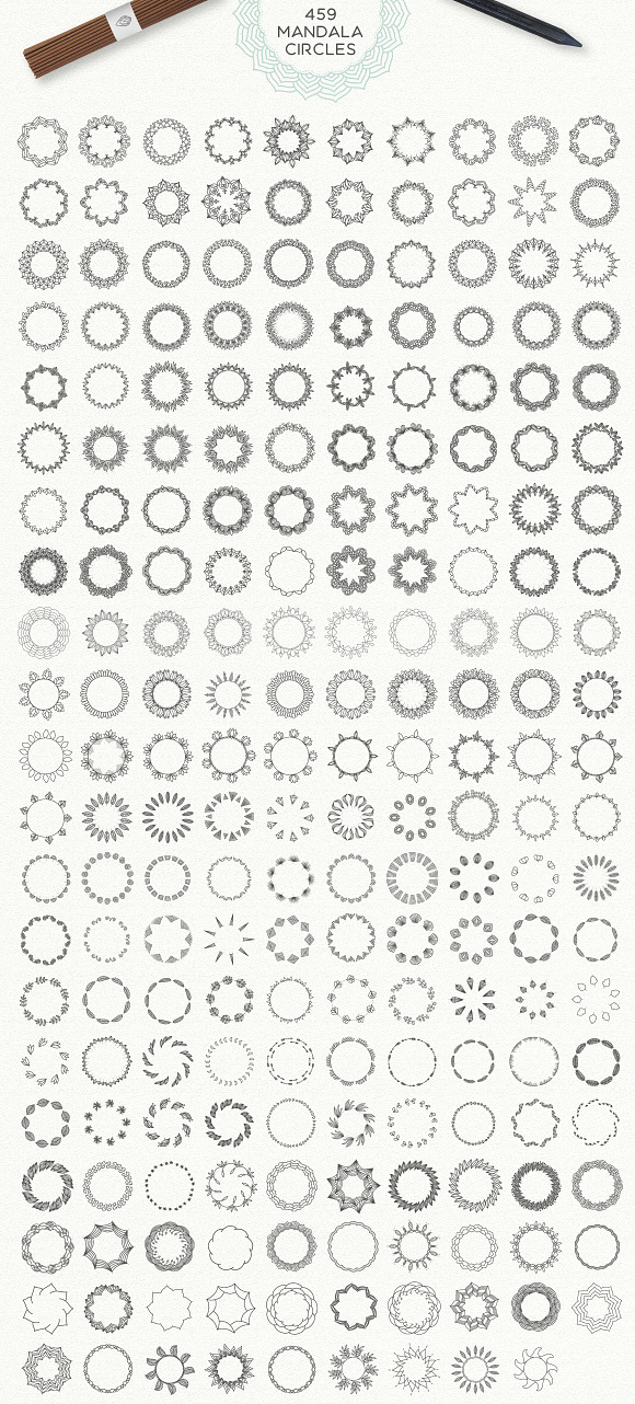 Mandala Collection [630 Elements] in Objects - product preview 5