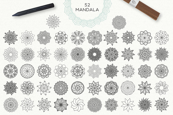 Mandala Collection [630 Elements] in Objects - product preview 6
