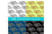 Seamless pattern a pair of casual sh