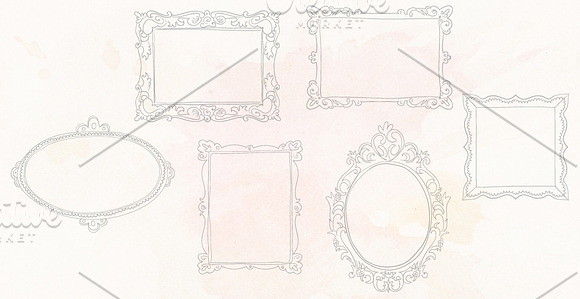 Vintage Doodle Frames in Objects - product preview 2