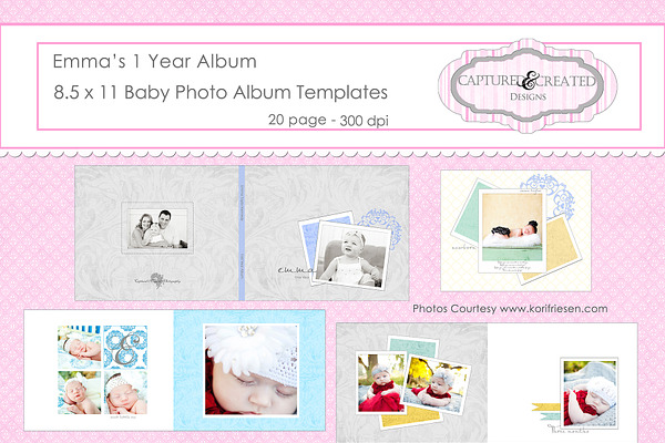 Emma's One Year Album 8.5 x 11 Baby
