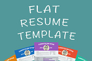Flat resume template - HTML