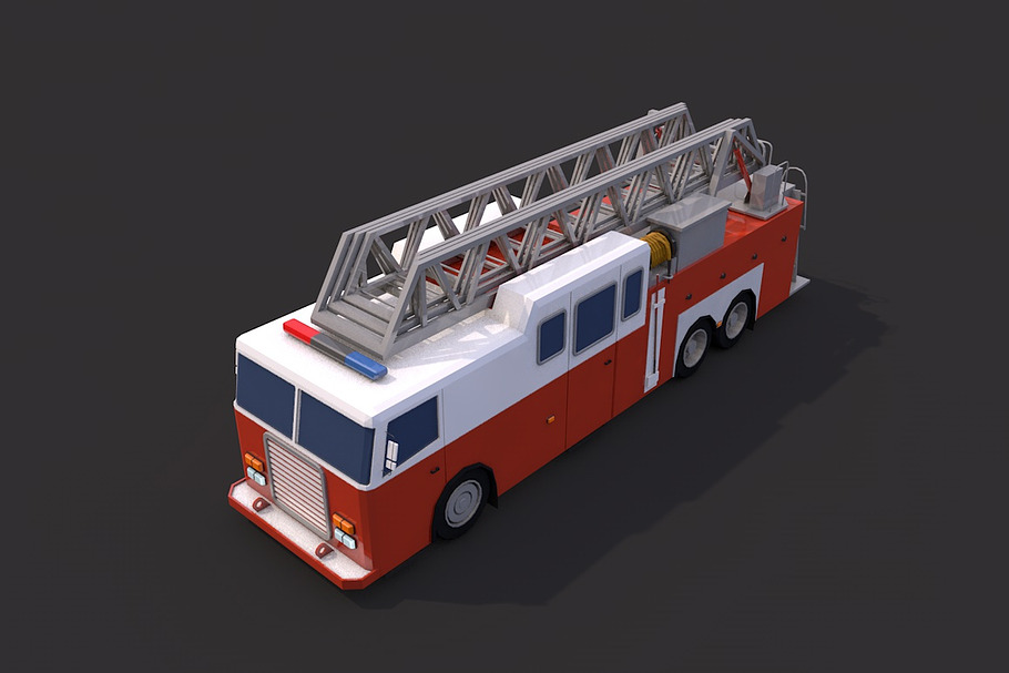 Low Poly Firetruck