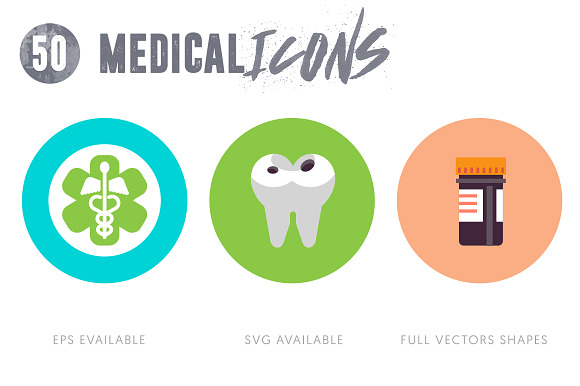 50 Medical Flat Icons in Health Icons - product preview 1