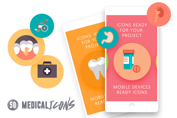 50 Medical Flat Icons in Health Icons - product preview 2