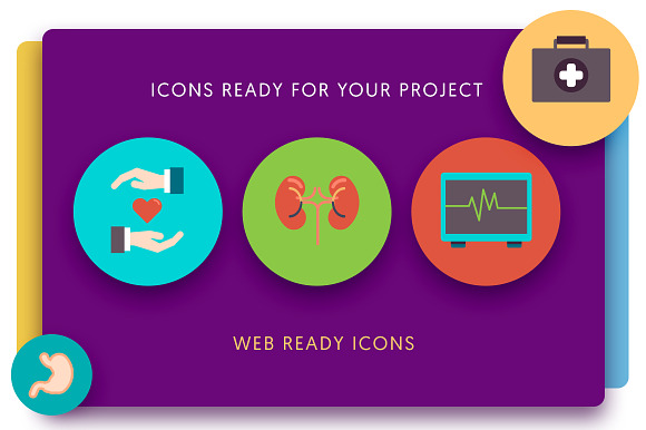 50 Medical Flat Icons in Health Icons - product preview 3