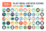 125+ Flat Real Estate Icons 