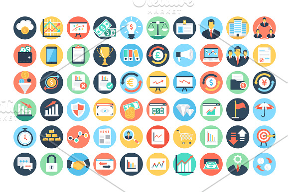 100+ Flat Market and Economics Icons in Icons - product preview 1