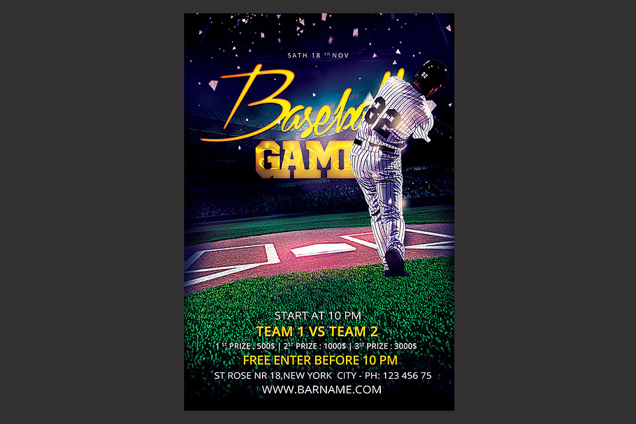 Baseball Game Flyer 